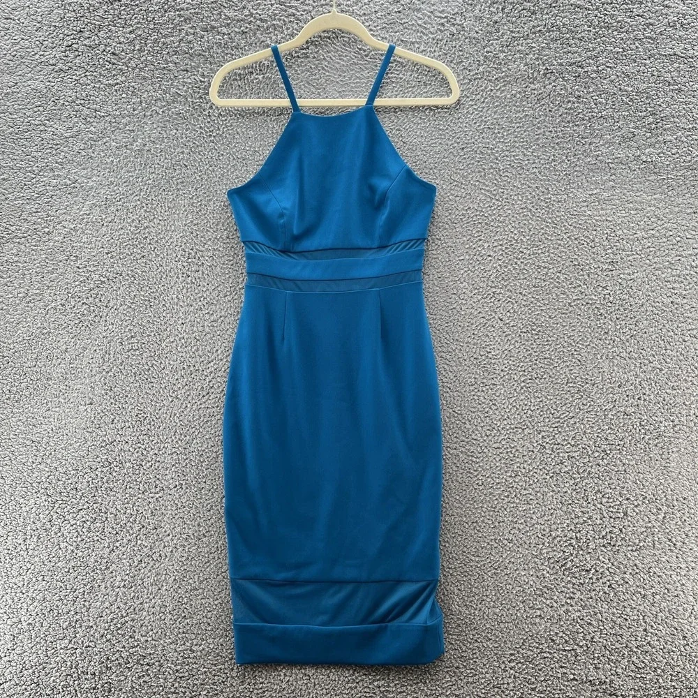 Jay Godfrey‎ Dress Women 4 Blue Sleeveless Cocktail Wiggle Body Con Sheath